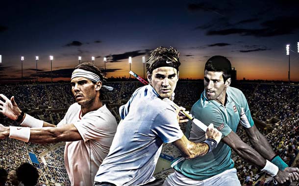 Federer, Nadal och Djokovic - de tre giganterna